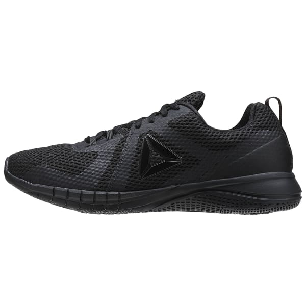 REEBOK Men's Print Run 2.0 Running Shoes, Black/Coal