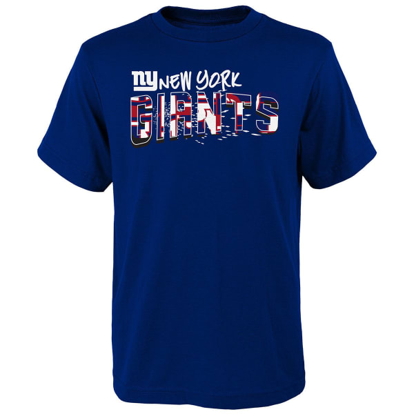 NEW YORK GIANTS Big Boys' Spray Color-Block Short-Sleeve Tee