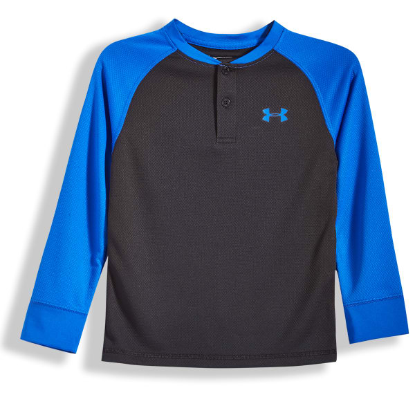 UNDER ARMOUR Little Boys' Raglan Henley Long-Sleeve Tee