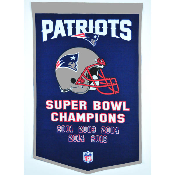 NEW ENGLAND PATRIOTS Super Bowl Champions Dynasty Banner