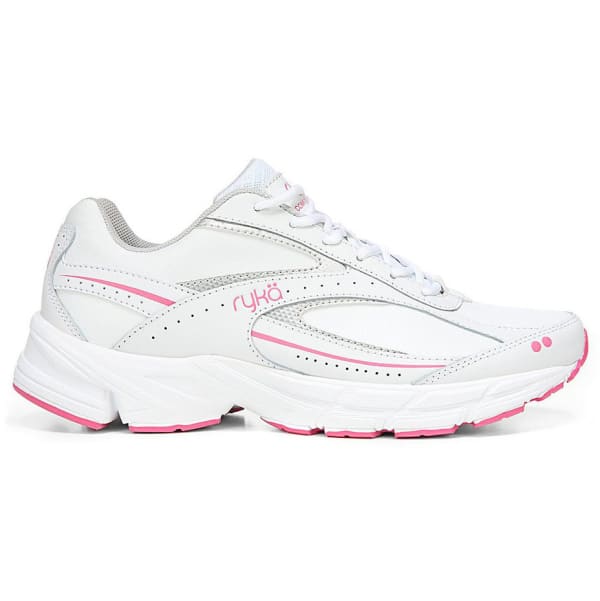 RYKA Women's Comfort Walk Walking Shoes, White/Pink