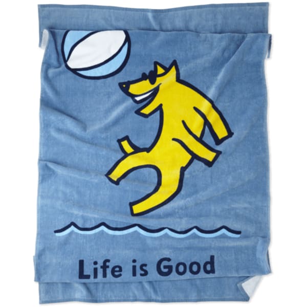 LIFE IS GOOD Beach Ball Rocket Beach Towel