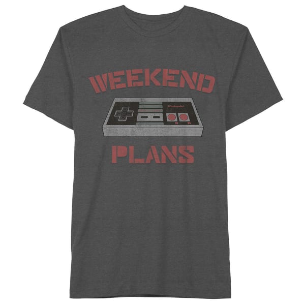 HYBRID Big Boys' Nintendo Weekend Plans Short-Sleeve Tee