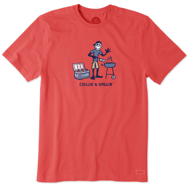 LIFE IS GOOD Men's Chillin' and Grillin' Crusher Short-Sleeve Tee