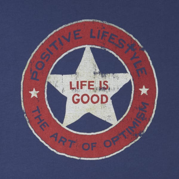 LIFE IS GOOD Men's Positive Lifestyle Star Smooth Short-Sleeve Tee