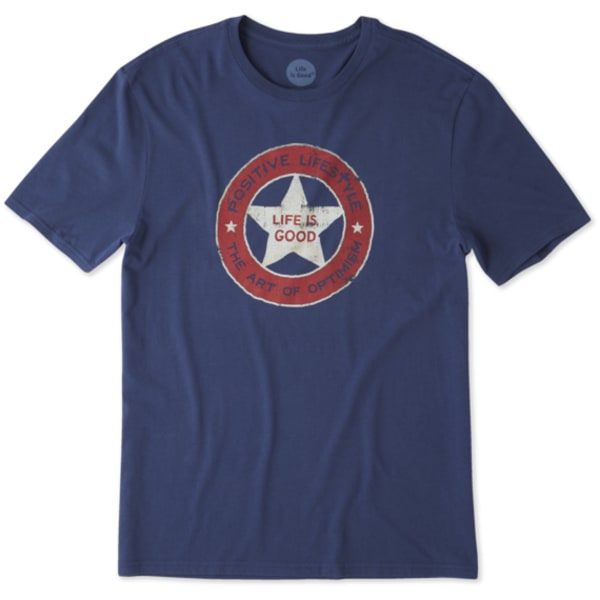 LIFE IS GOOD Men's Positive Lifestyle Star Smooth Short-Sleeve Tee