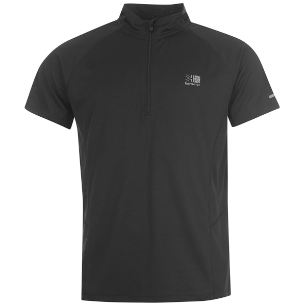 KARRIMOR Men's 1/4 Zip Short-Sleeve Tee