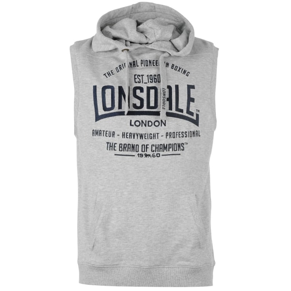 Lonsdale box sleeveless hoodie deals mens