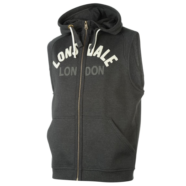 LONSDALE Men's Box Sleeveless Zip-Up Hoodie