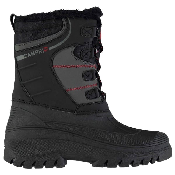 CAMPRI Men's Mid Snow Boots, Black