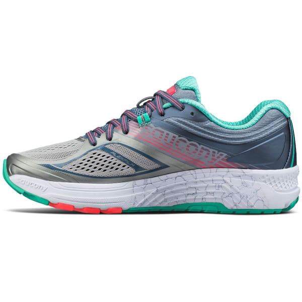 SAUCONY Women's Guide 10 Running Shoes, Grey/Teal