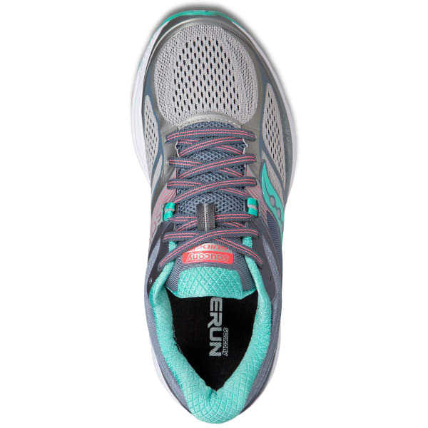 SAUCONY Women's Guide 10 Running Shoes, Grey/Teal