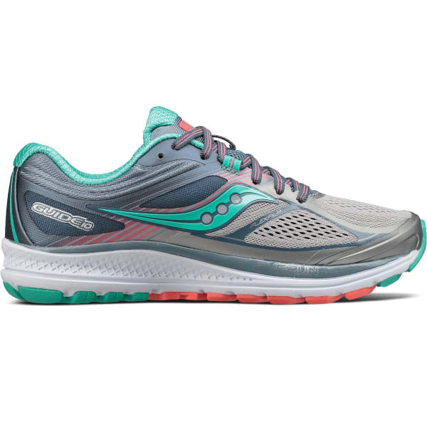 SAUCONY Women's Guide 10 Running Shoes, Grey/Teal