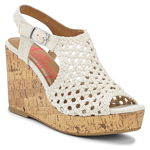 JELLYPOP Women's Adelie Crochet Wedge Sandals