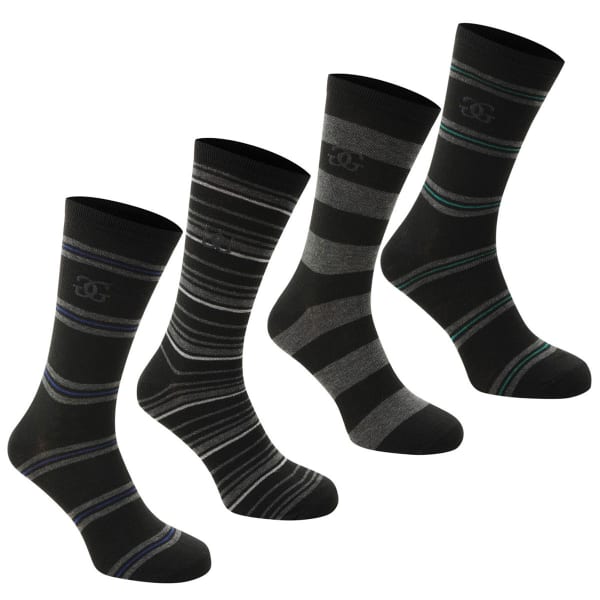 GIORGIO Kids' Striped Socks, 4-Pack