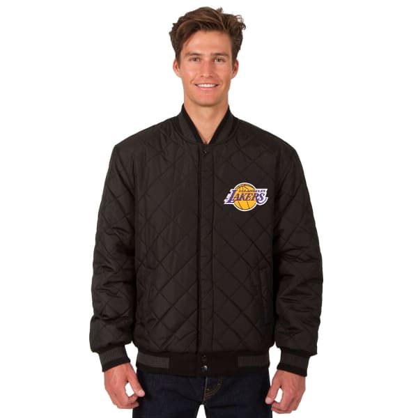 LOS ANGELES LAKERSMen's Reversible Wool and Leather Jacket