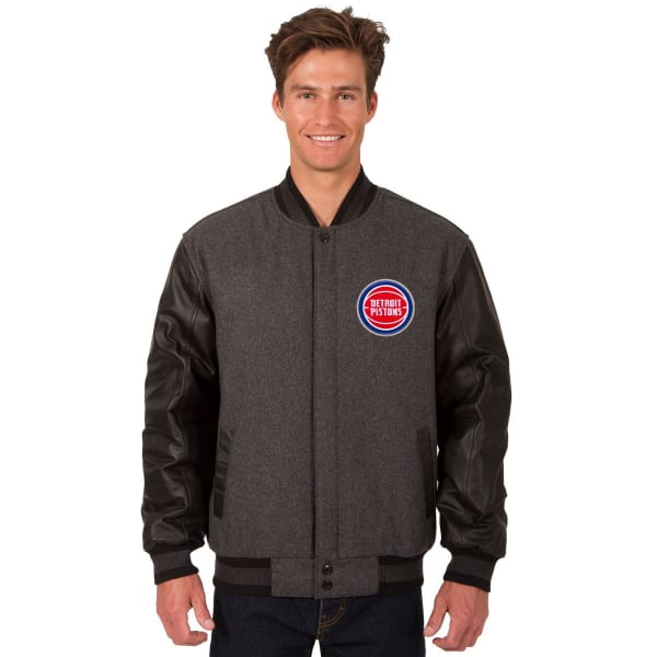 DETROIT PISTONS Men's Reversible Wool and Leather Jacket