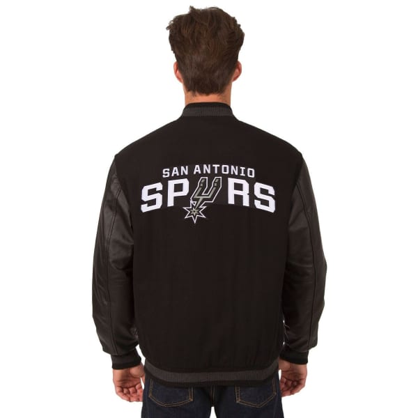 SAN ANTONIO SPURS Men's Reversible Wool and Leather Jacket