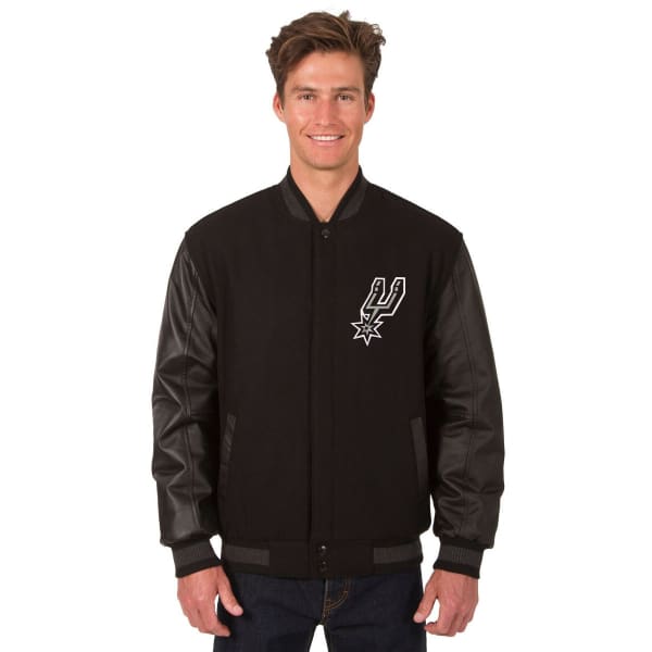 SAN ANTONIO SPURS Men's Reversible Wool and Leather Jacket