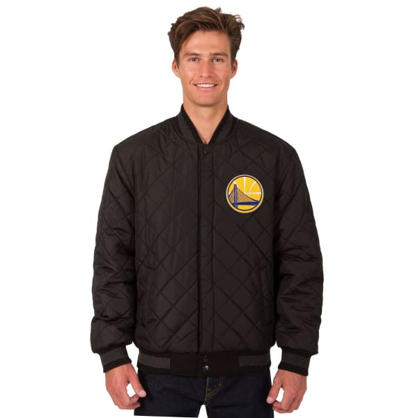 GOLDEN STATE WARRIORS Men's Reversible Wool and Leather Jacket