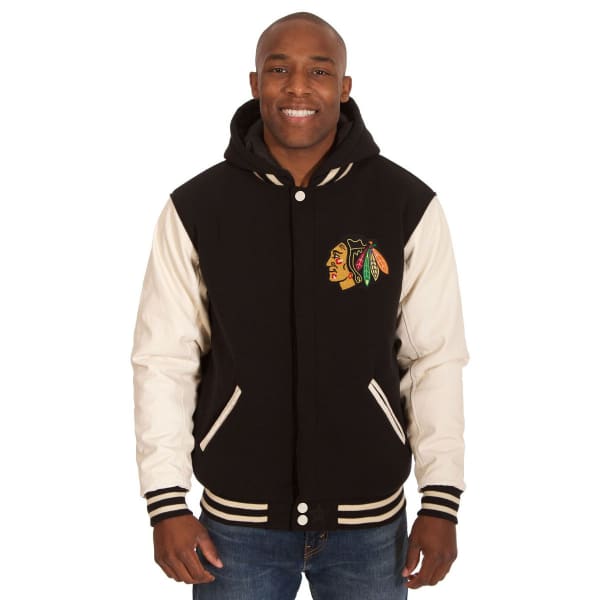 CHICAGO BLACKHAWKS Men's Reversible Fleece Hooded Jacket