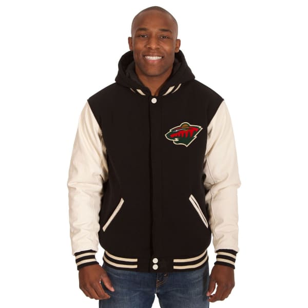 MINNESOTA WILD Men's Reversible Fleece Hooded Jacket