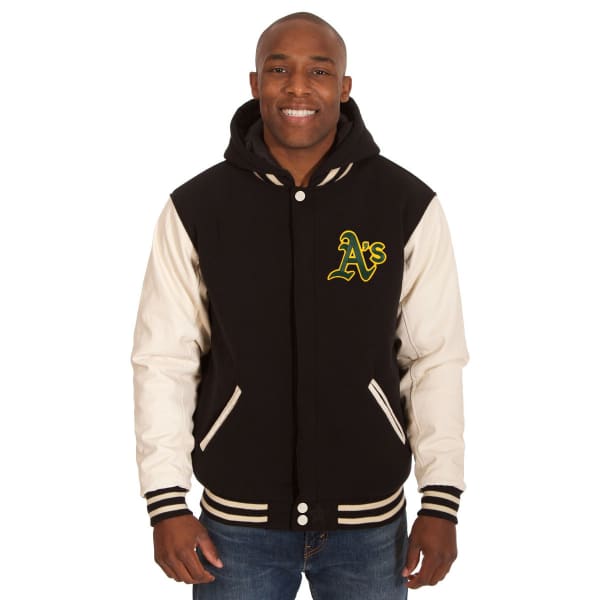 OAKLAND ATHLETICS Men's Reversible Fleece Hooded Jacket