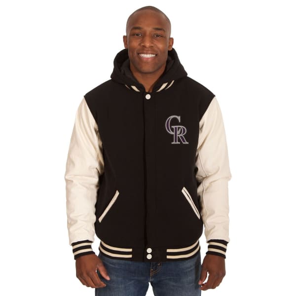 COLORADO ROCKIES Men's Reversible Fleece Hooded Jacket