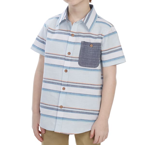 OCEAN CURRENT Little Boys' Mykonoa Poplin Woven Short-Sleeve Shirt