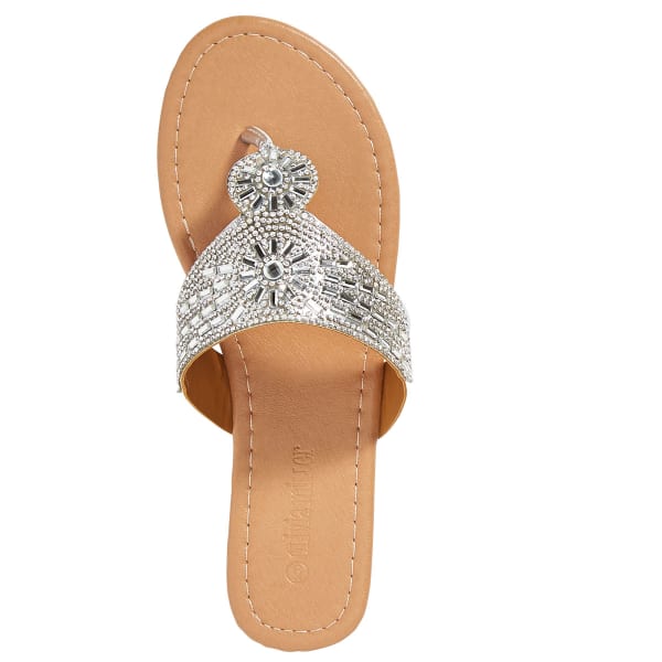 OLIVIA MILLER Women s Rhinestone Hooded Flat Sandals Bob s Stores