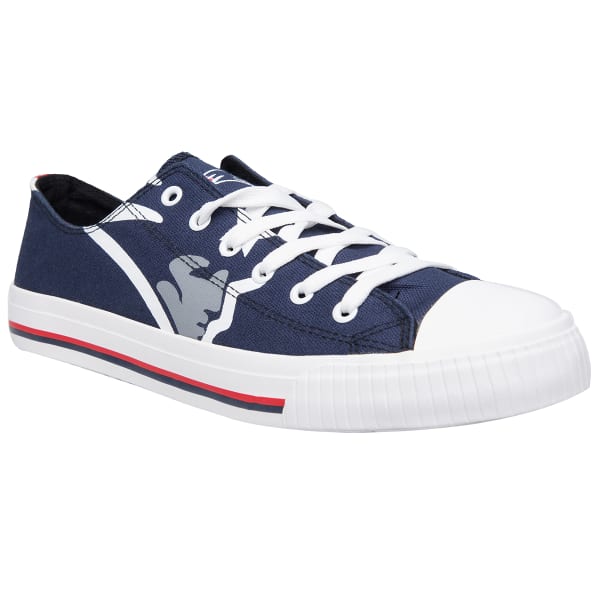 NEW ENGLAND PATRIOTS Men's Big Logo Low-Top Canvas Sneakers