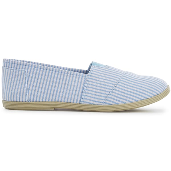 OLIVIA MILLER Women's Stripe Canvas Slip-On Casual Shoes