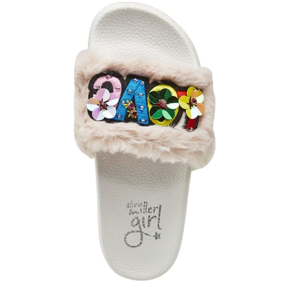 OLIVIA MILLER Girls' Love Slide Sandals
