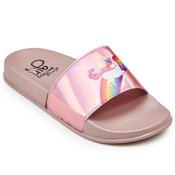 OLIVIA MILLER Girls' Unicorn Rainbow Slide Sandals