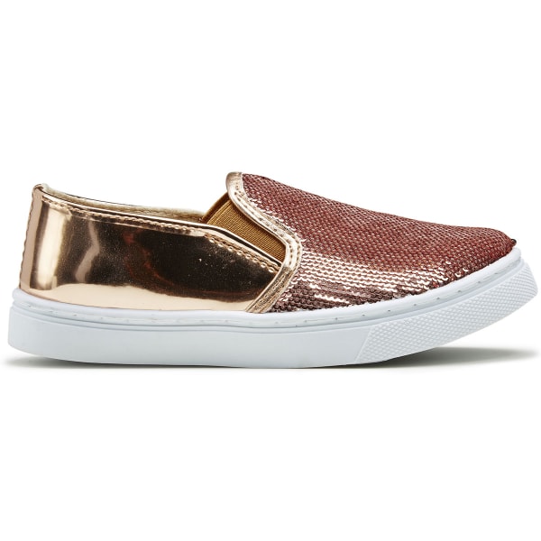 OLIVIA MILLER Girls' Sequined Casual Slip-On Shoes