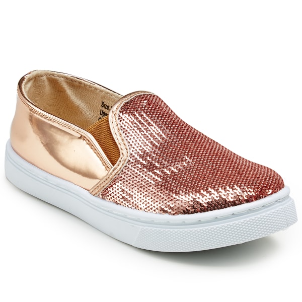 OLIVIA MILLER Girls' Sequined Casual Slip-On Shoes