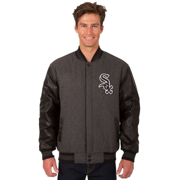 CHICAGO WHITE SOX Men's Wool and Leather Reversible One Logo Jacket