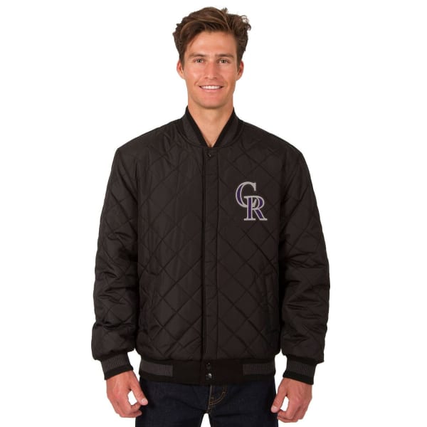 COLORADO ROCKIES Men's Wool and Leather Reversible One Logo Jacket