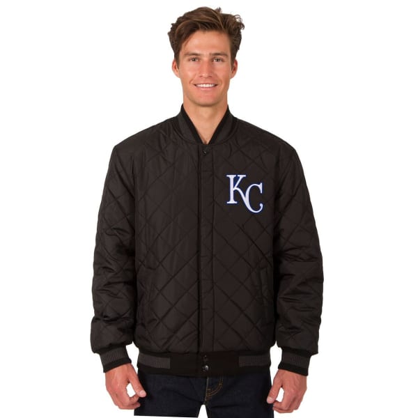 KANSAS CITY ROYALS Men's Wool and Leather Reversible One Logo Jacket