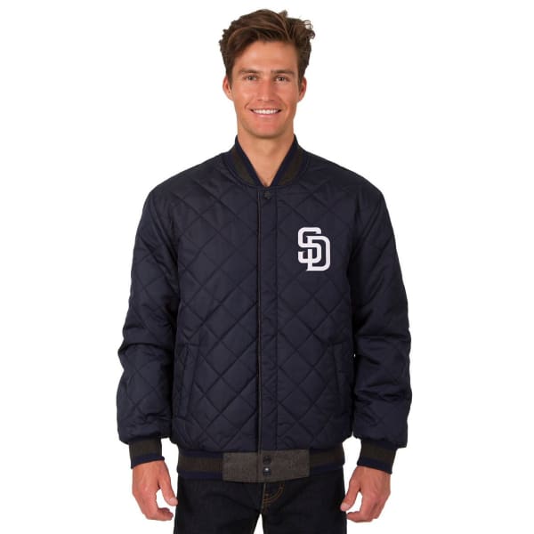 SAN DIEGO PADRES Men's Wool and Leather Reversible One Logo Jacket