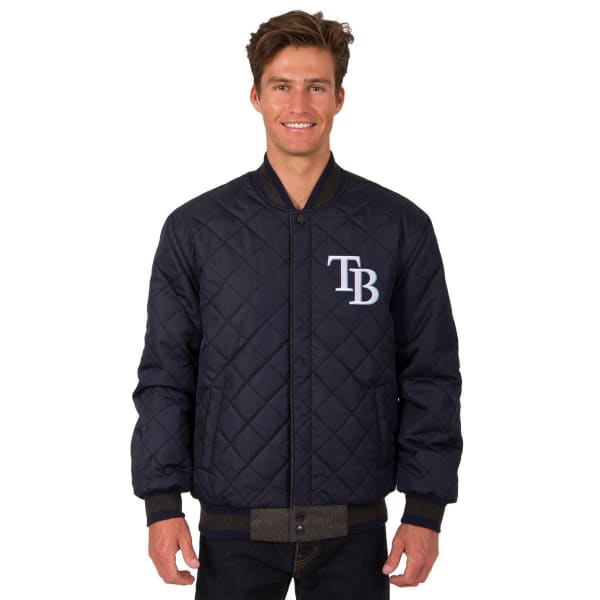 TAMPA BAY RAYS Men's Wool and Leather Reversible One Logo Jacket