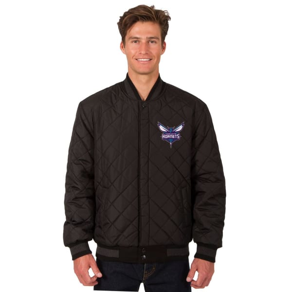 CHARLOTTE HORNETS Men's Wool and Leather Reversible One Logo Jacket