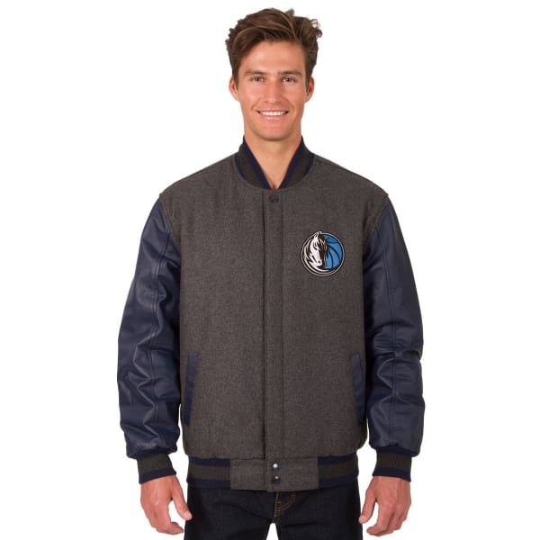 DALLAS MAVERICKS Men's Wool and Leather Reversible One Logo Jacket