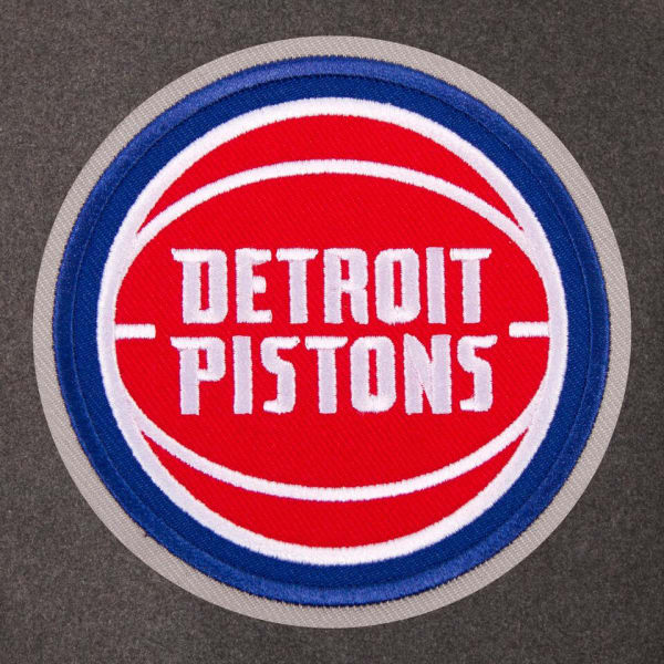 DETROIT PISTONS Men's Wool and Leather Reversible One Logo Jacket