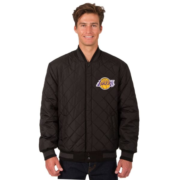 LOS ANGELES LAKERS Men's Wool and Leather Reversible One Logo Jacket