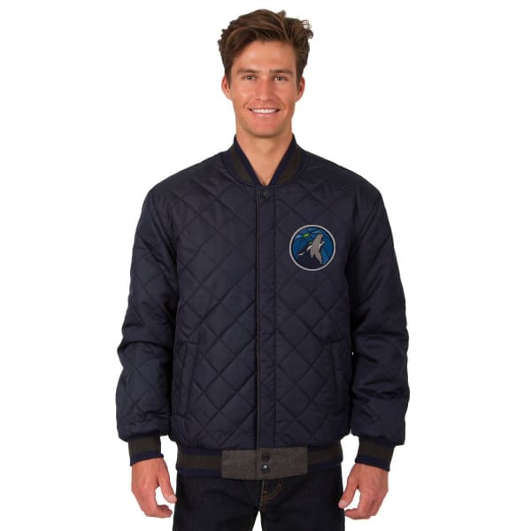 MINNESOTA TIMBERWOLVES Men's Wool and Leather Reversible One Logo Jacket