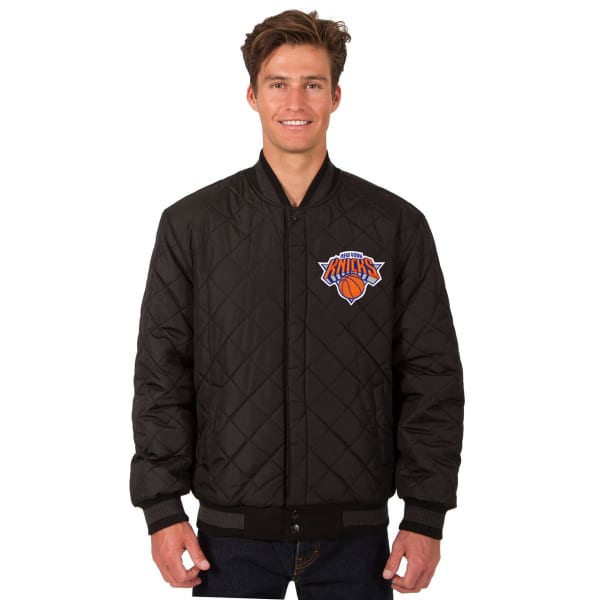 NEW YORK KNICKS Men's Wool and Leather Reversible One Logo Jacket