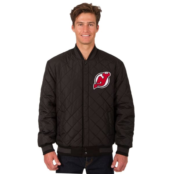 NEW JERSEY DEVILS Men's Wool and Leather Reversible One Logo Jacket