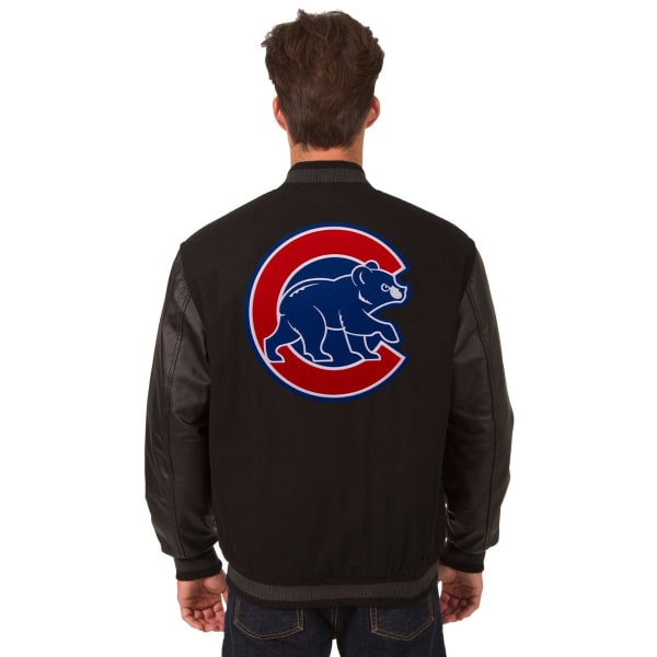 CHICAGO CUBS Men's Wool and Leather Reversible One Logo Jacket