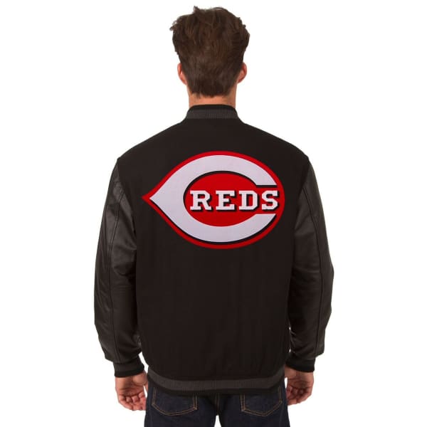 CINCINNATI REDS Men's Wool and Leather Reversible One Logo Jacket